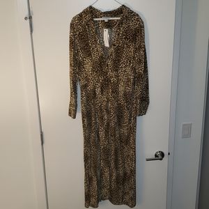 Topshop Print Pleated Shirtdress